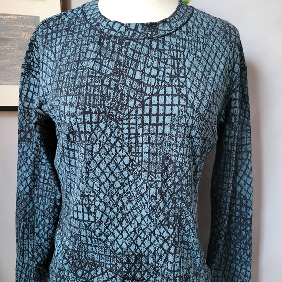 Lululemon Close to Crossing Long Sleeve Jacquard Tectonic Shipmate Black M - Picture 4 of 13